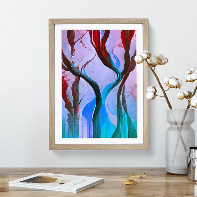 Branches Of A Tree No.1 - Painting Metro Lane Format: Oak Framed, Size: 36cm H x 27cm W x 2cm D, Matte Colour: White on Productcaster.