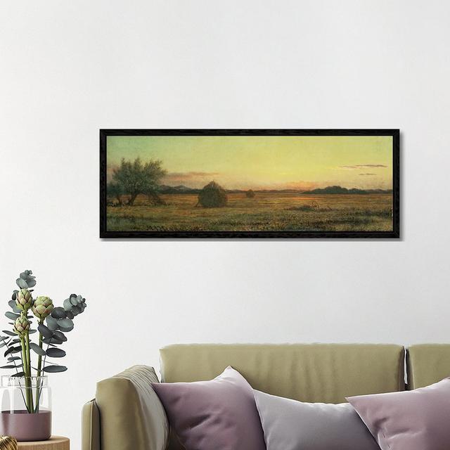 Jersey Meadows by Martin Johnson Heade - Panoramic Gallery-Wrapped Canvas Giclée on Canvas ClassicLiving Format: Black Floater Framed, Size: 40.64cm H on Productcaster.