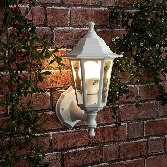 Skipton 35cm H Outdoor Wall Lantern Rosalind Wheeler Fixture Finish: White on Productcaster.