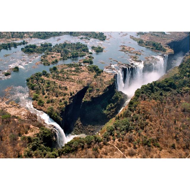 Victoria Falls And The Delta - Wrapped Canvas Print Alpen Home Size: 61cm H x 91cm W x 3.8cm on Productcaster.