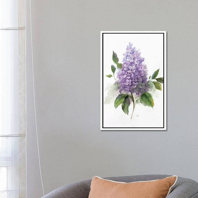 Lilac Romance I - Print August Grove Format: White Framed, Size: 66.04cm H x 45.72cm W x 3.81cm D on Productcaster.