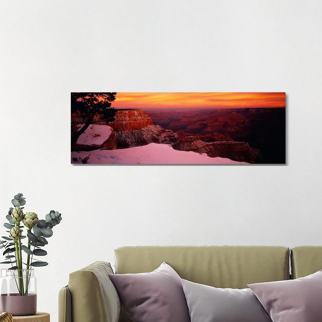 Rock Formations On A Landscape, Grand Canyon National Park, Arizona, USA by Panoramic Images - Wrapped Canvas Panoramic Print Union Rustic Size: 40.64 on Productcaster.