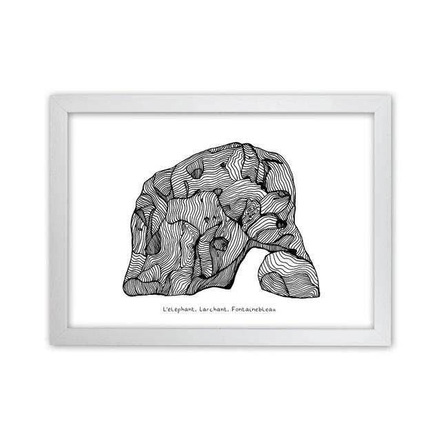 Font Elephant by Carissa Tanton - Graphic Art Print on Paper Union Rustic Frame Option: White Framed, Size: 64cm H x 88cm W x 3cm D on Productcaster.