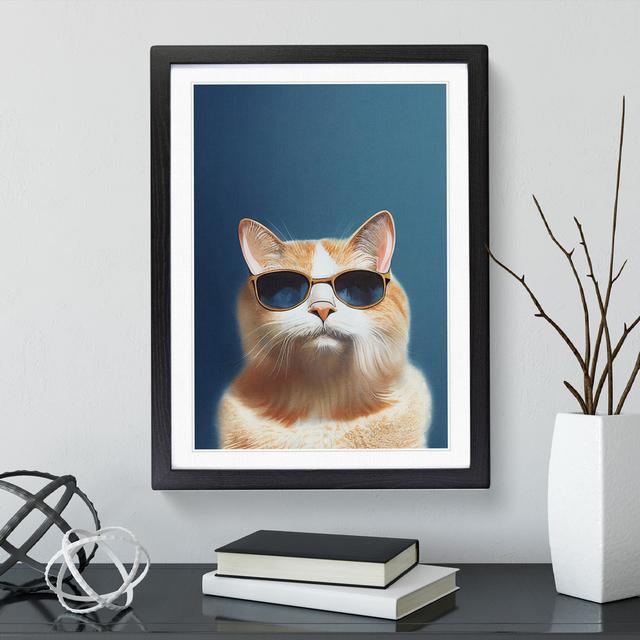 Cool for Cats - Picture Frame Graphic Art Maturi Size: 34cm H x 25cm W x 2cm D, Frame Colour: Black on Productcaster.