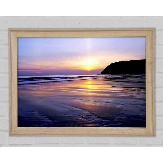 Peaceful Ocean Daybreak Framed Print House of Hampton Size: 29.1cm H x 42cm W x 1.5cm D on Productcaster.