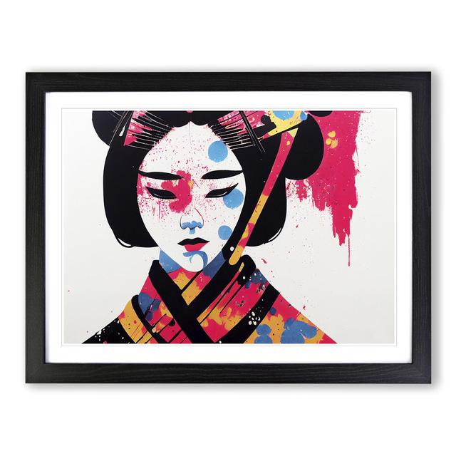 A Splashed Geisha Vol.3 Abstract - Picture Frame Graphic Art Fairmont Park Size: 34cm H x 46cm W, Frame Colour: Black on Productcaster.