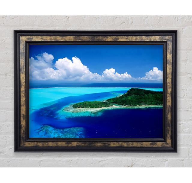 Turquoise Island Paradise - Print Bright Star Size: 84.1cm H x 142.2cm W x 8cm D on Productcaster.