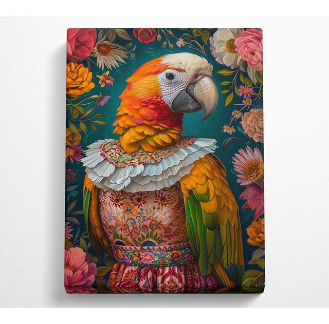 Polly The Parrot Canvas Print Happy Larry Size: 121.9cm H x 81cm W on Productcaster.