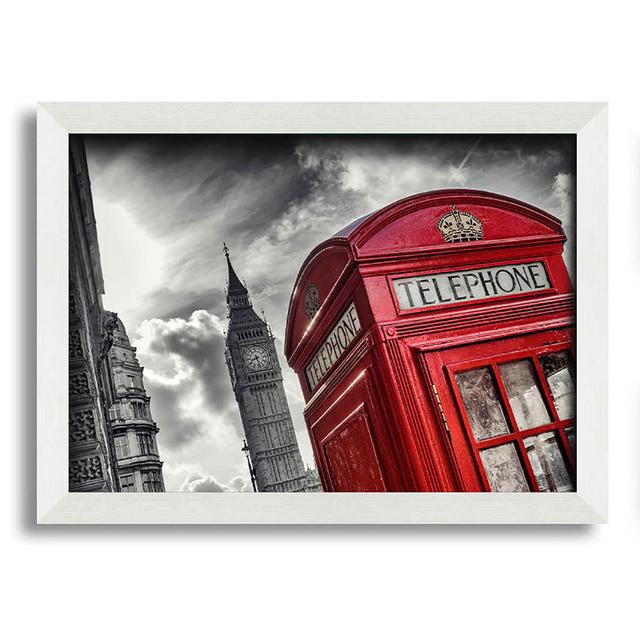 Matoaca Iconic Big Ben Phone - Single Picture Frame Art Prints Latitude Run Size: 21cm H x 29.7cm W x 10cm D on Productcaster.