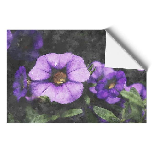 Purple Flowers - Unframed Graphic Art East Urban Home Size: 21cm H x 30cm W x 0.1cm D on Productcaster.