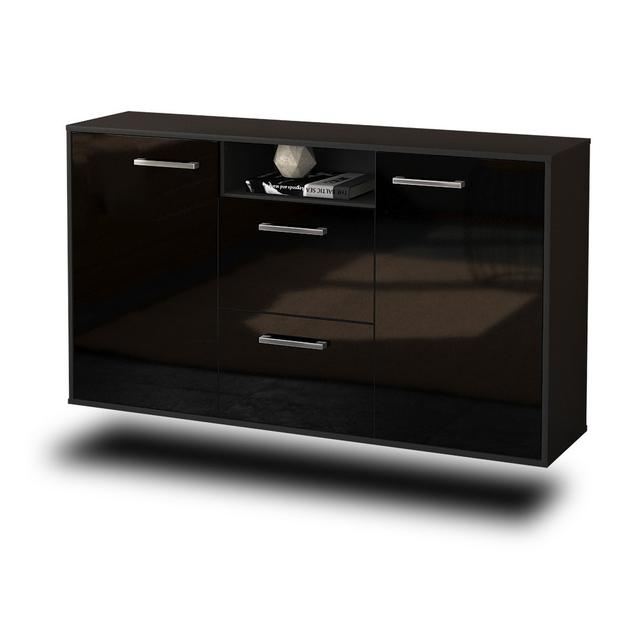 TV-Schrank Dayton für TVs bis zu 70" STIL.ZEIT Farbe (Korpus/Front): Schwarz on Productcaster.