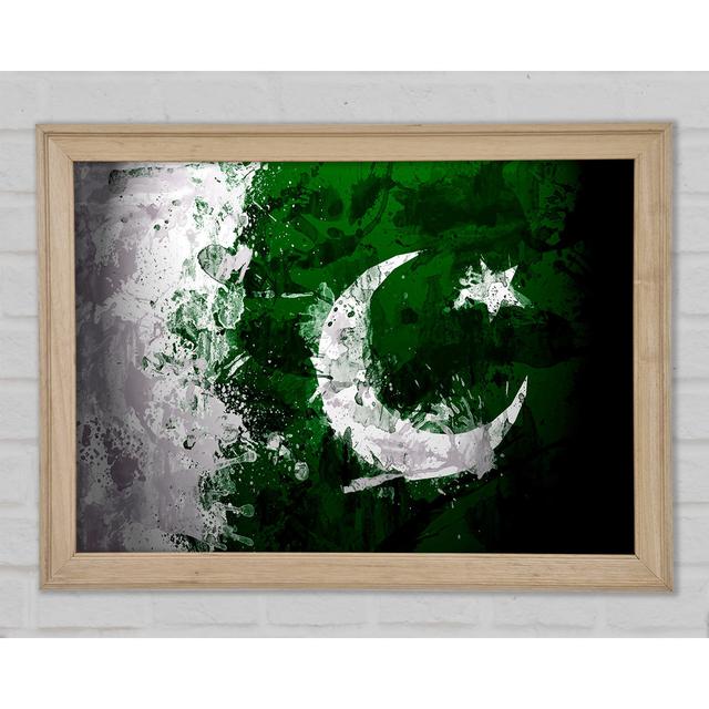 Pakistan Flag Grunge - Print Marlow Home Co. Size: 84.1cm H x 118.9cm W x 1.5cm D on Productcaster.