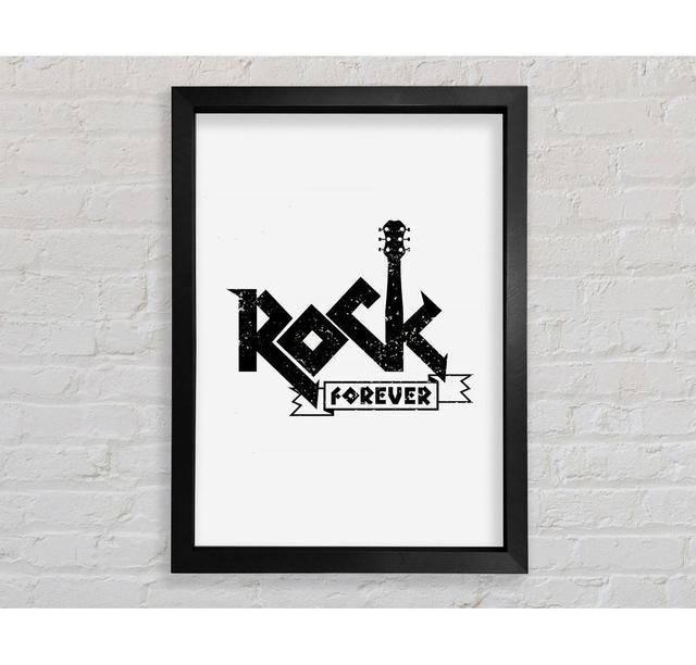 Rock Forever Framed Print Happy Larry Size: 118.9cm H x 84.1cm W on Productcaster.