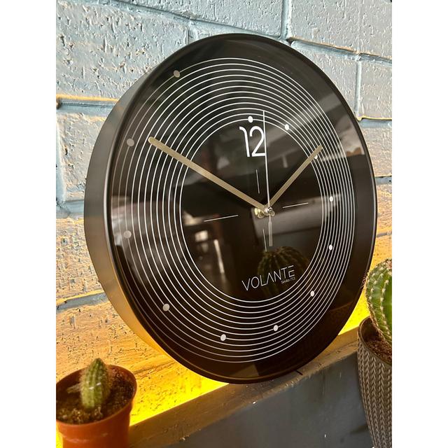 Ancuta Wall Clock Latitude Run Colour: Black/Gold on Productcaster.