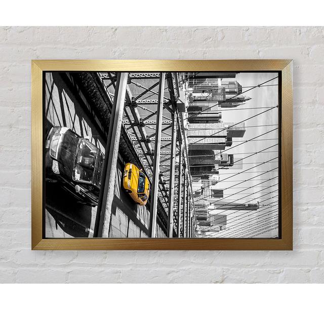 Brooklyn Bridge Yellow Cab NYC - Druck Bright Star Größe: 141,4 cm H x 100 cm B x 3,4 cm T on Productcaster.