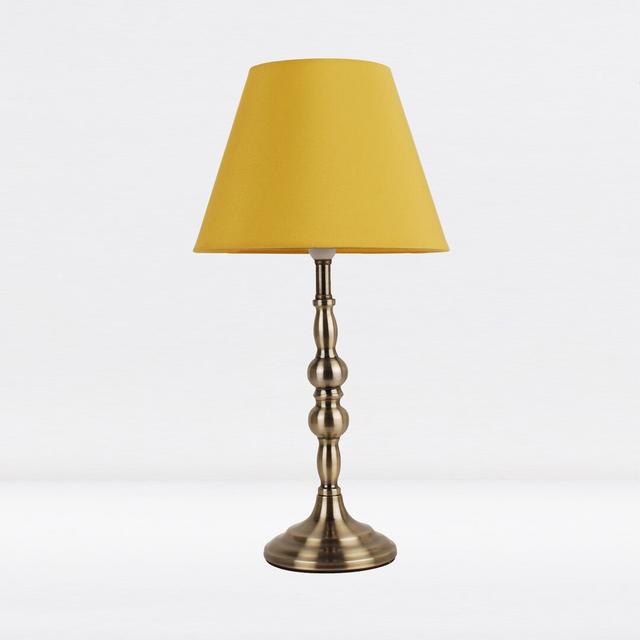 Avondale 38cm Table Lamp Ophelia & Co. Shade Colour: Ochre, Base Colour/Finish: Antique Brass on Productcaster.