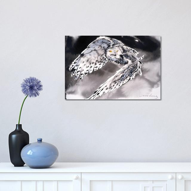 Snowy Owl II by Soo Beng Lim - Wrapped Canvas Print Alpen Home Size: 30.48cm H x 45.72cm W on Productcaster.