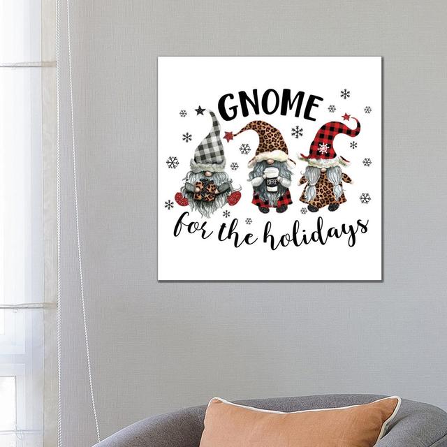 Gnome for the Holidays by Ephrazy Graphics - Wrapped Canvas Art Prints The Seasonal Aisle Size: 66.04cm H x 66.04cm W on Productcaster.