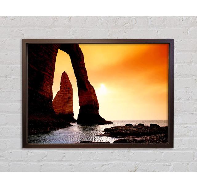 Architectural Ocean Framed Print Highland Dunes Size: 100cm H x 141.4cm W x 3.3cm D on Productcaster.