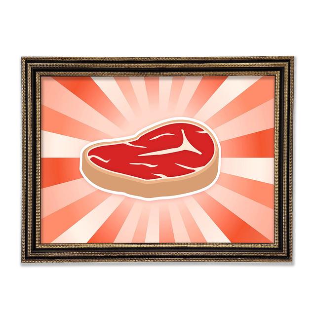 Piece Of Meat Framed Print Ebern Designs Size: 59.7cm H x 84.1cm W x 3cm D on Productcaster.