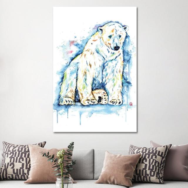 Polar Bear - Solitude by Lisa Whitehouse - Painting on Canvas iCanvas Size: 152.4cm H x 101.6cm W x 3.81cm D, Format: Wrapped Canvas on Productcaster.