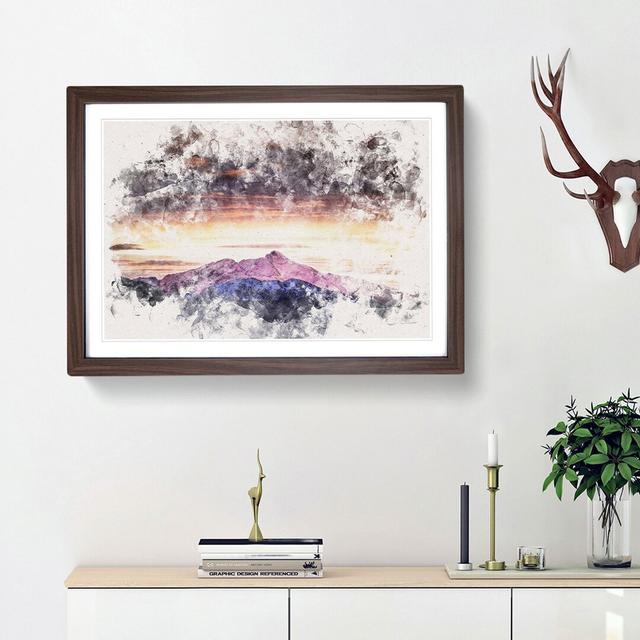 Light over the Mountain - Picture Frame Painting Print East Urban Home Frame Option: Walnut Framed, Size: 62cm H x 87cm W x 2cm D on Productcaster.