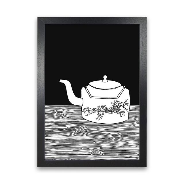 Bhutan Teapot by Carissa Tanton - Drawing Print on Paper Ophelia & Co. Size: 63cm H x 46cm W x 3cm D, Frame Option: Black Framed on Productcaster.