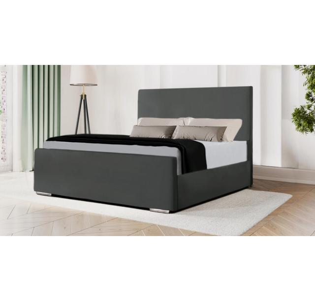 Bevilacqua Bed Brayden Studio Size: UK Small Double - DE 120 x 190 cm, Colour: Steel Grey on Productcaster.