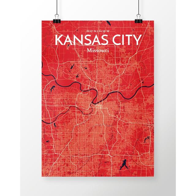 Kansas City - Unframed Graphic Art Print on Paper East Urban Home Size: 61cm H x 45.7cm W x 0.13cm D on Productcaster.