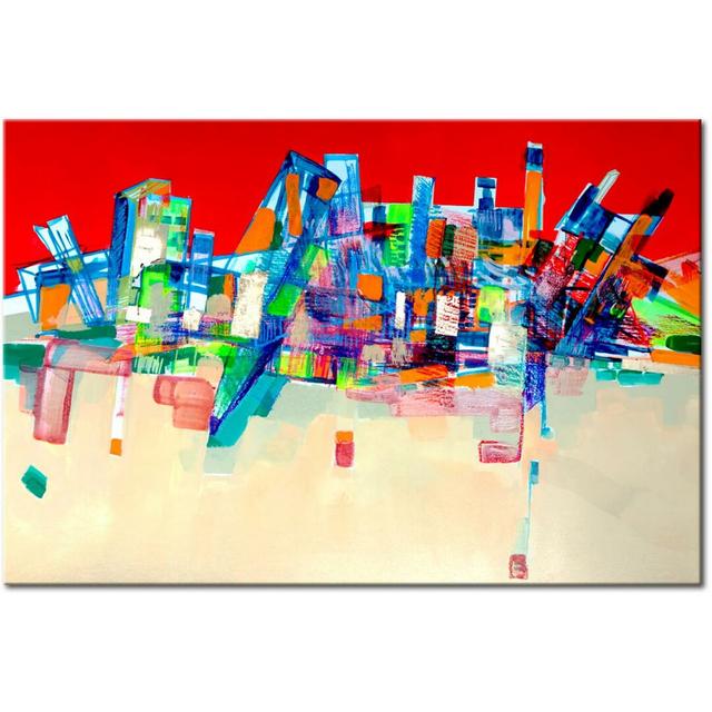 Abstract Architecture - No Frame Painting on Canvas East Urban Home Size: 80 cm H x 120 cm W on Productcaster.