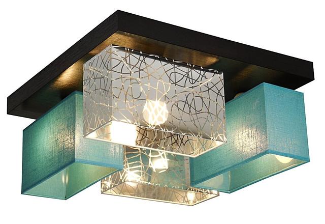 Judkins Semi Flush Mount Latitude Run Shade Colour: Clear turquoise/Silver, Frame Colour: White on Productcaster.