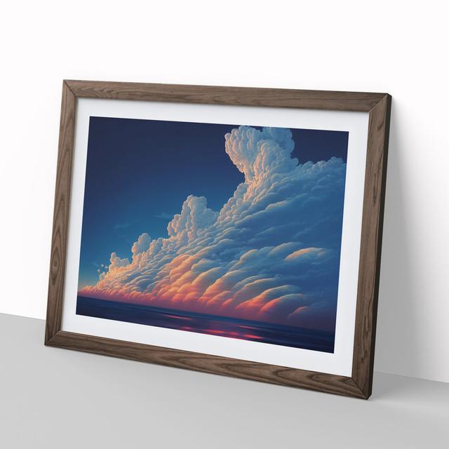 The Clouds at Sunset Vol.2 - Picture Frame Graphic Art Marlow Home Co. Size: 25cm H x 34cm W x 2cm D, Frame Colour: Walnut on Productcaster.