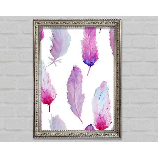 Pink Indian Feathers 2 - Single Picture Frame Art Prints Latitude Vive Size: 84.1cm H x 59.7cm W on Productcaster.