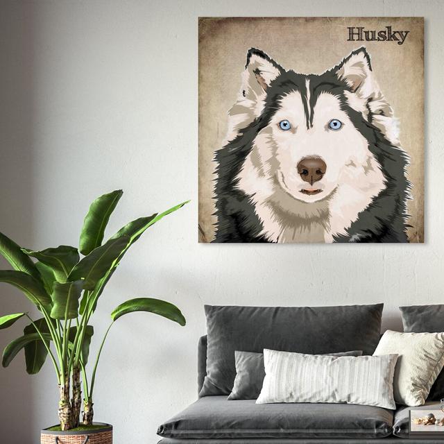 Husky by Oliver Gal - Wrapped Canvas Print East Urban Home Size: 91.4cm H x 91.4cm W on Productcaster.