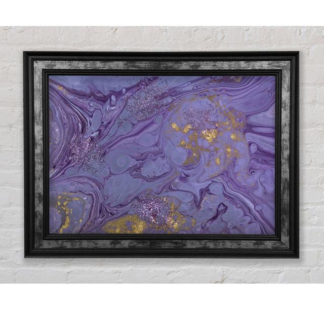 Purple Bomb Of Oil Framed Print Ivy Bronx Size: 59.7cm H x 84.1cm W x 8cm D on Productcaster.