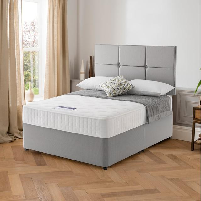 Pocketsprung Divan Bed Set Silentnight Base Type: No Dawers, Colour: Slate Grey, Size: King (5') on Productcaster.