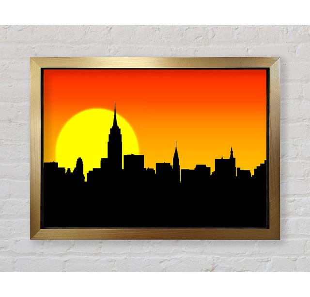 Sonnenaufgang New York City - Einzelner Bilderrahmen Kunstdrucke Bright Star Größe: 42 cm H x 59,7 cm B x 3,4 cm T on Productcaster.