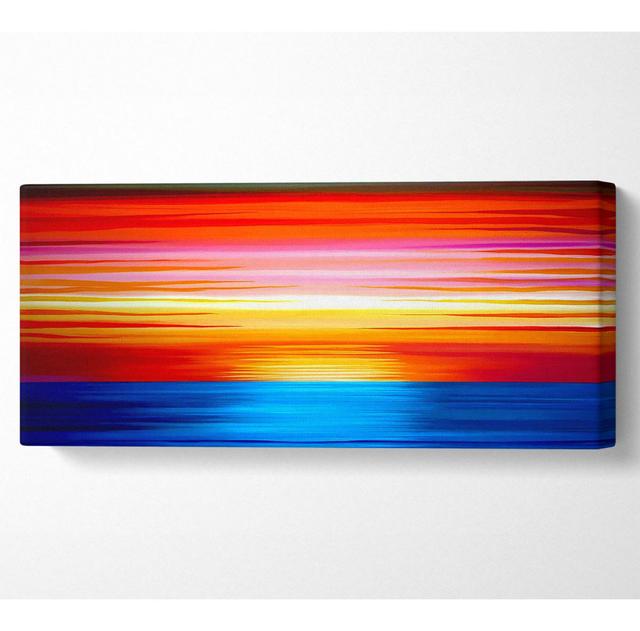 Sun Of The Ocean Panoramic Canvas Ivy Bronx Size: 81.3cm H x 183cm W x 10cm D on Productcaster.