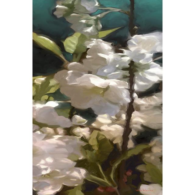 White Roses V - Wrapped Canvas Painting Print Rosalind Wheeler Size: 76cm H x 51cm W x 3.8cm D on Productcaster.