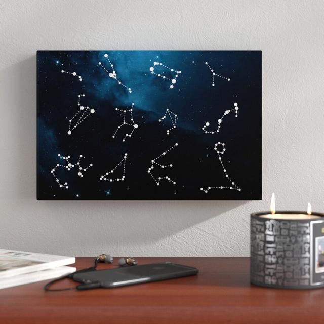 Constellations II - Wrapped Canvas Graphic Art Print East Urban Home Size: 102 cm H x 152 cm W x 4 cm D on Productcaster.