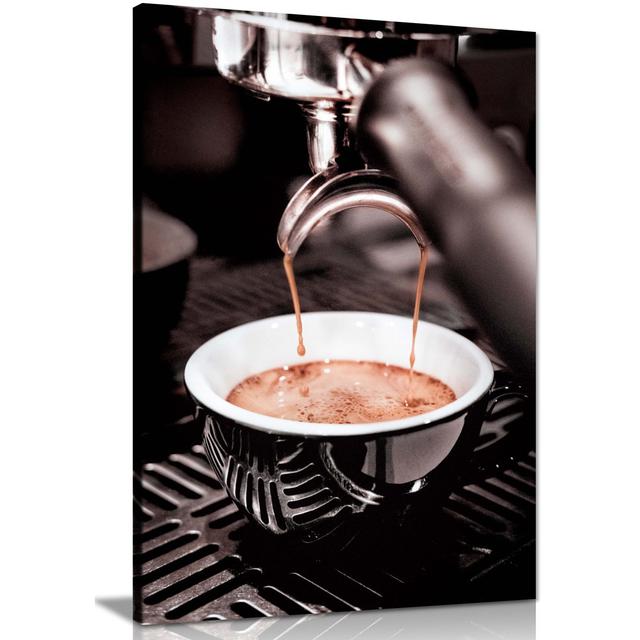 The Art Of Making Espresso Coffee - Wrapped Canvas Print Panther Print Size: 31cm H x 20cm W on Productcaster.