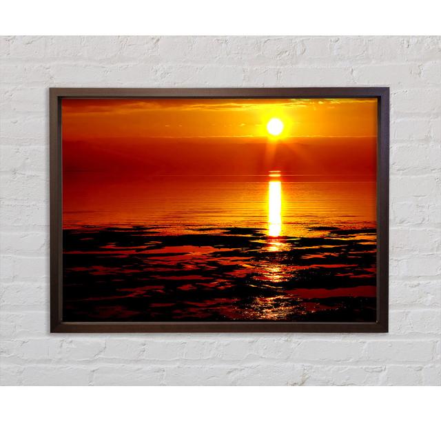 Lapping Waves In Golden Sunlight - Single Picture Frame Art Prints on Canvas Bright Star Size: 100cm H x 141.4cm W on Productcaster.