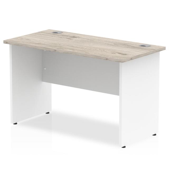 Desk Brayden Studio Size: 73cm H x 120cm W x 60cm D, Colour: Grey/White on Productcaster.