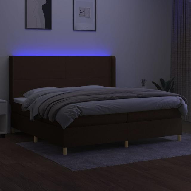 Boxspringbett Benjam, 200 x 200 cm Perspections Farbe: Dunkelbraun on Productcaster.