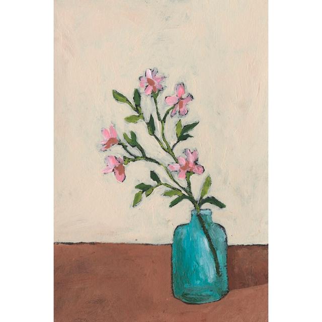 Leinwandbild Blossom in Blue Vase II von Regina Moore Rosalind Wheeler Größe: 122cm H x 81cm B on Productcaster.