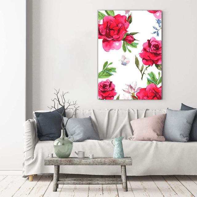 Red Roses - Wrapped Canvas Art Prints Ophelia & Co. on Productcaster.