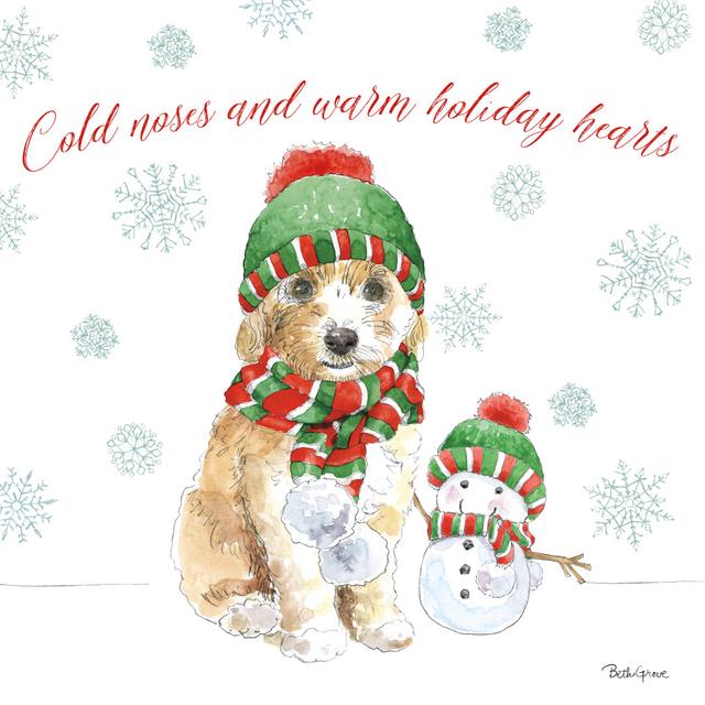 Holiday Paws IV by Beth Grove - Wrapped Canvas Print The Seasonal Aisle Size: 51cm H x 51cm W x 3.8cm D on Productcaster.