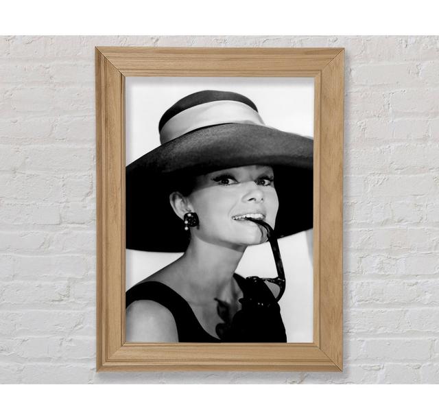 Audrey Hepburn Hat - Single Picture Frame Art Prints Bright Star Size: 141.4cm H x 100cm W x 8cm D on Productcaster.