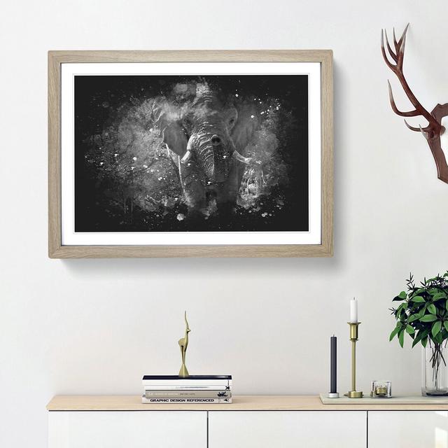 The Majestic Elephant - Picture Frame Graphic Art Print East Urban Home Size: 33cm H x 45cm W x 2cm D, Frame Option: Oak Framed on Productcaster.