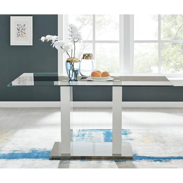 Chowchilla High Gloss Dining Table Canora Grey on Productcaster.